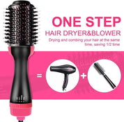 3 in 1 Hair Dryer & Brush (Dryer + Styler) Brush for Fast Drying, Straightening, Curling