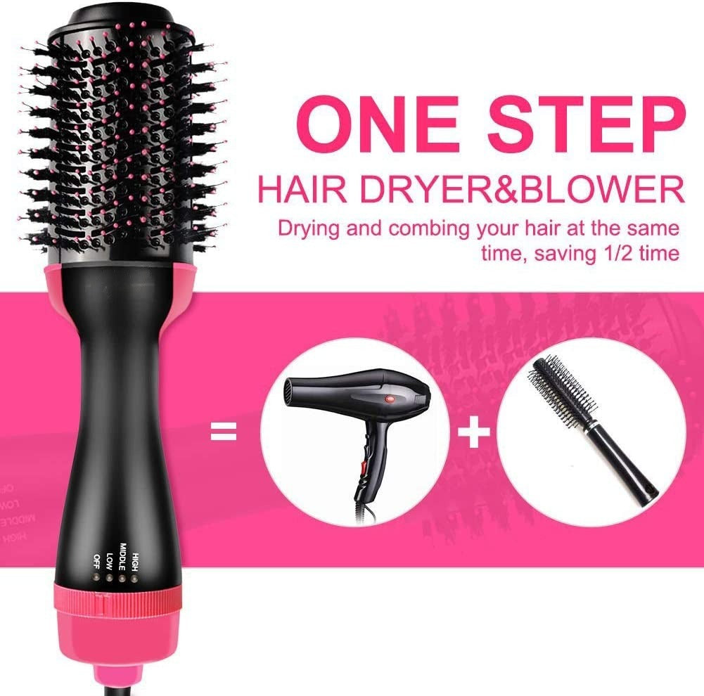 3 in 1 Hair Dryer & Brush (Dryer + Styler) Brush for Fast Drying, Straightening, Curling